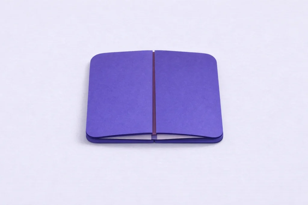 Folded paper document representing a closed identity document ready for deferred KYC verification at a non GamStop casino